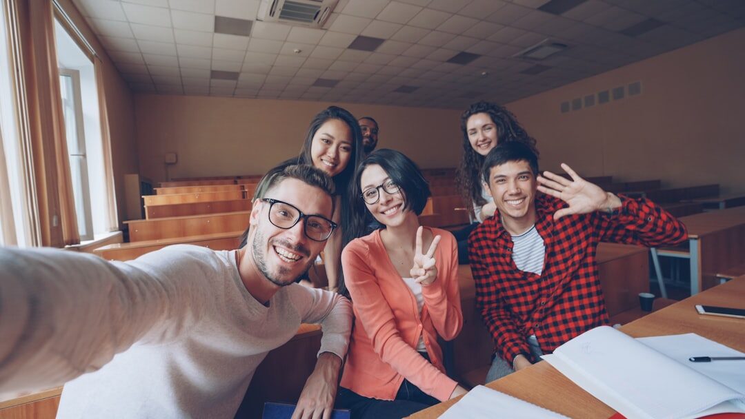 group of students online