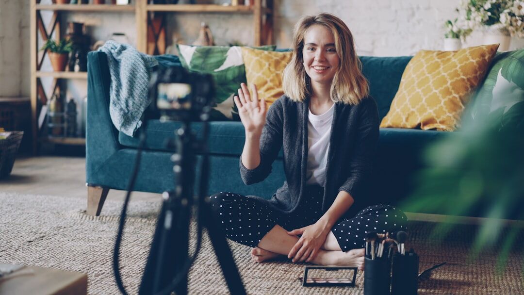 person on video interview
