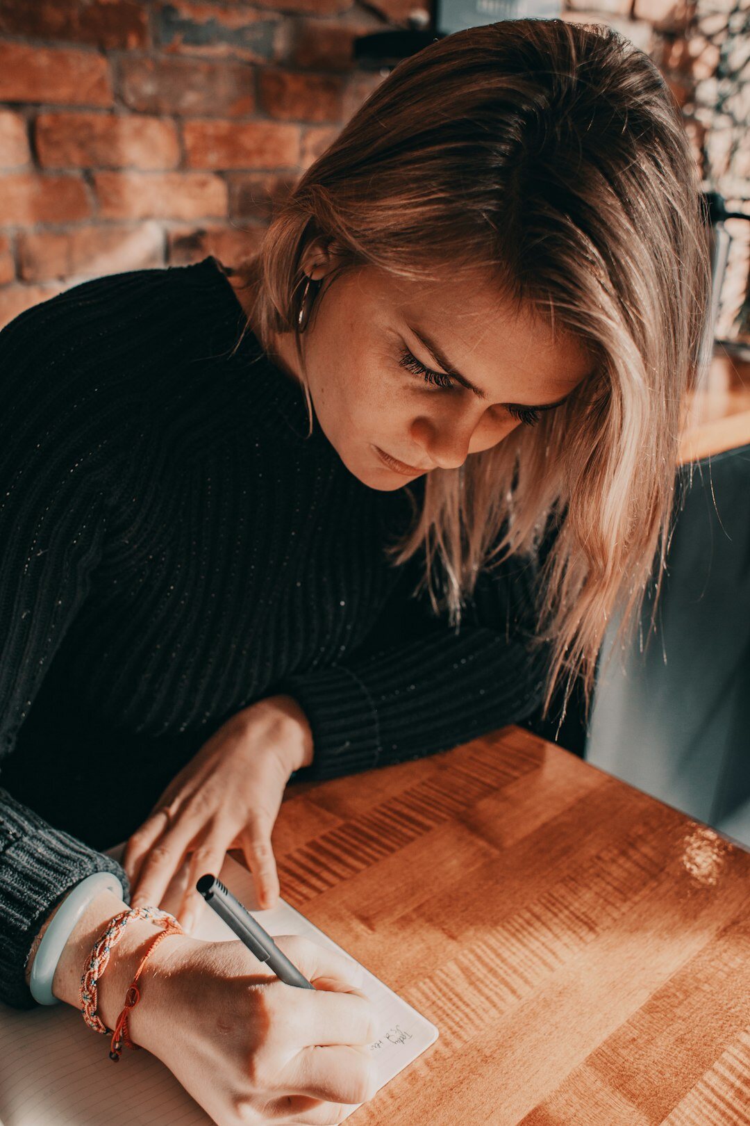 business woman preparing notes