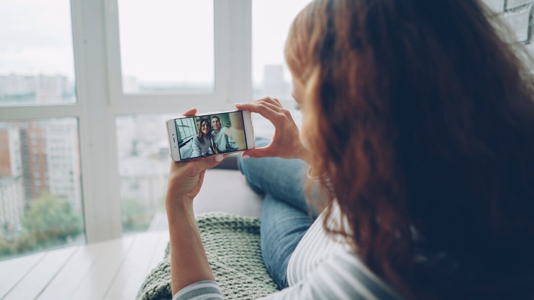 woman doing video call
